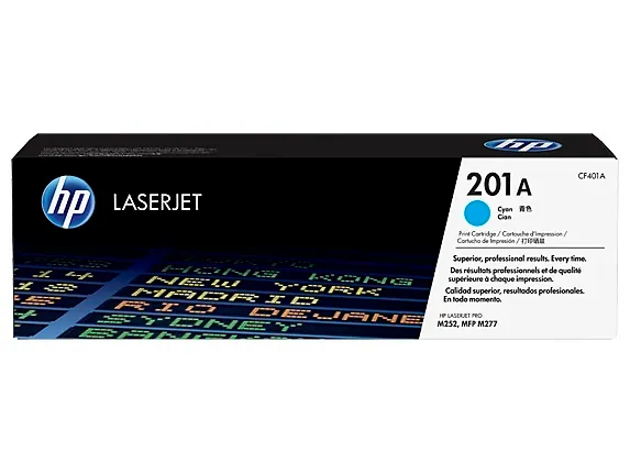 TONER HP CF401A ORIGINE  CYAN LASERJET PRO M252 MFP M277 (201A)