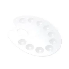 Palette De Peinture En Plastique Blanc 22x17 Cm