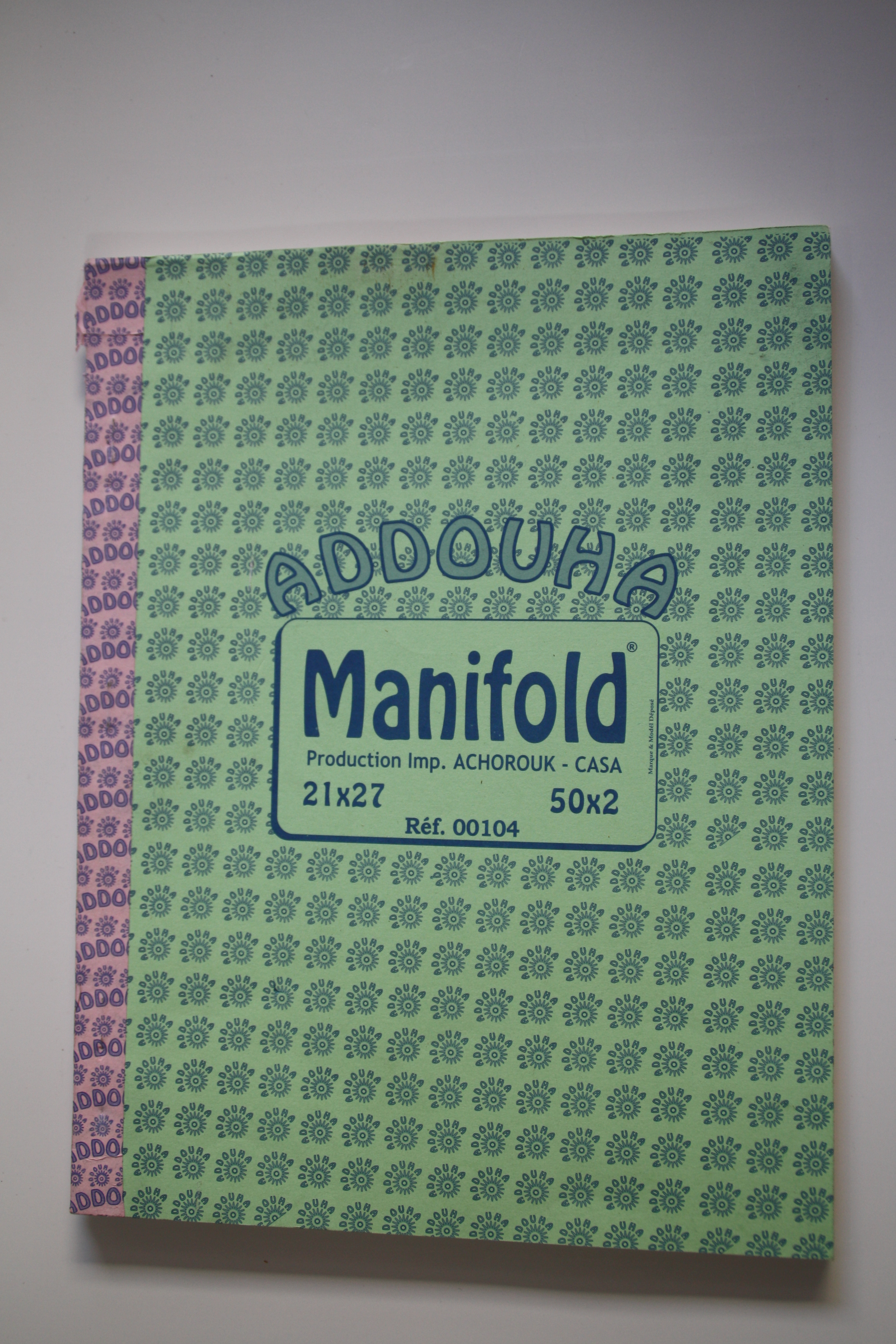 CARNET MANIFOLD 21X27 2EX