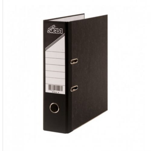 CLASSEUR A LEVIER SP EN SIMILI BLEU FONCE  FT:32X28 DOS:8CM SICLA