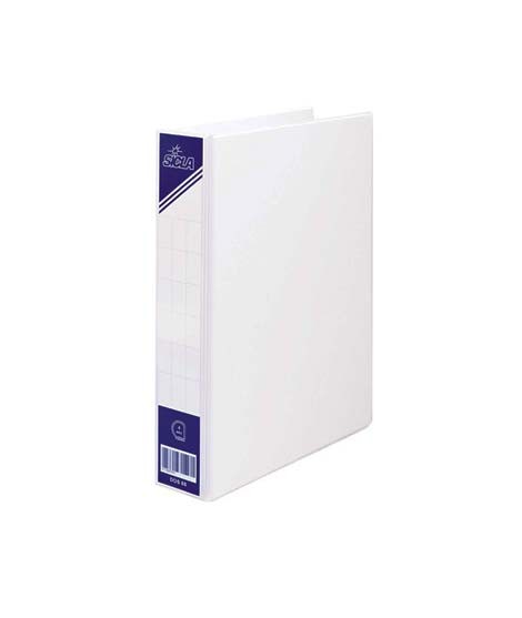 RELIURE PLASTIQUE 4AX DOS 4CM 33X26 BLANC SICLA AVEC POCH EX