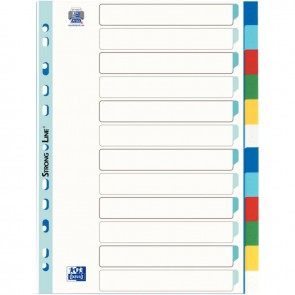 JEU DE 12 INTERCALAIRES NUMEROTER EN PLASTIQUE AS-F-29412