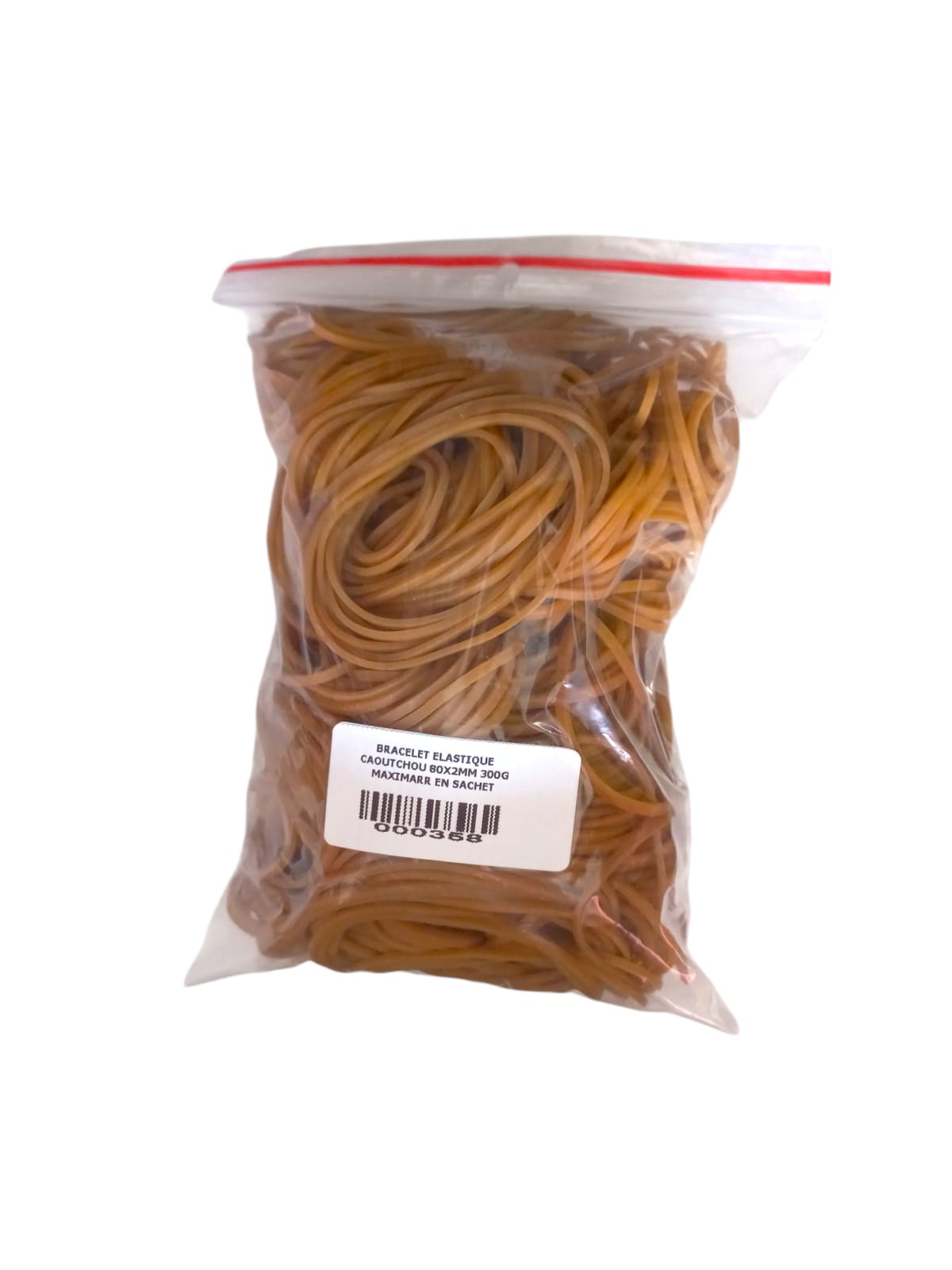SACHET DE BRACELET ELASTIQUE CAOUTCHOU 80X2MM 300G MAXIMARR