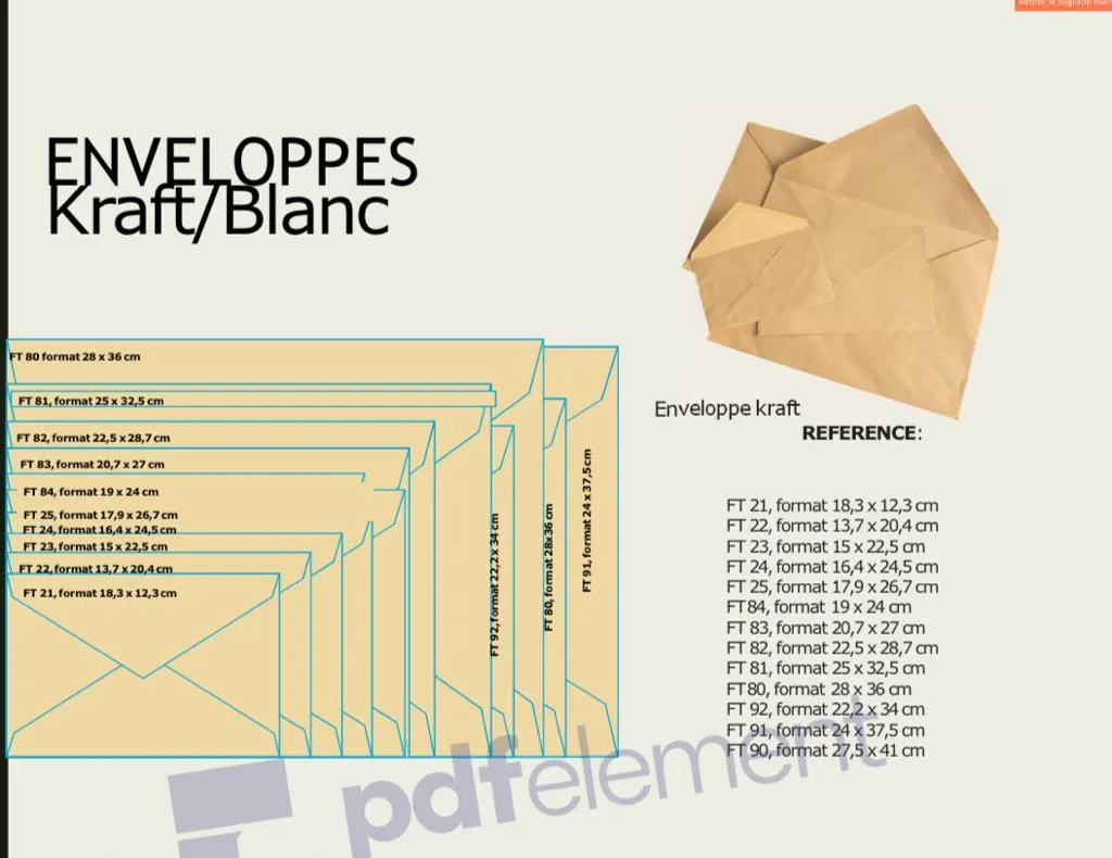 ENVELOPPE FT24 FORMAT 16,4X24,5CM KRAFT