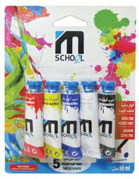 GOUACHE (5) EN BLISTER M-SCHOOL