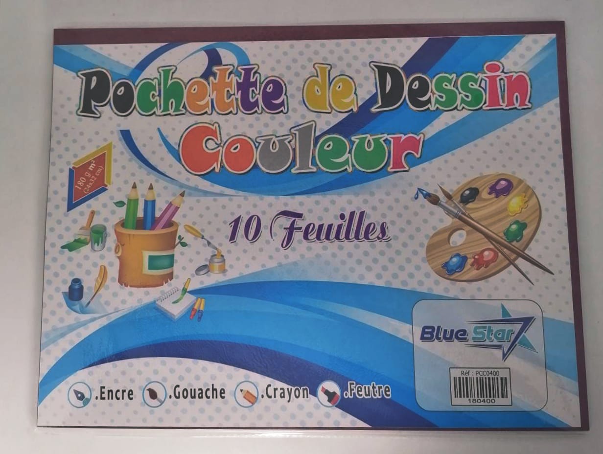 PAPIER CANSON COULEUR 24X32 180G REF PCC0400 BLUE STAR