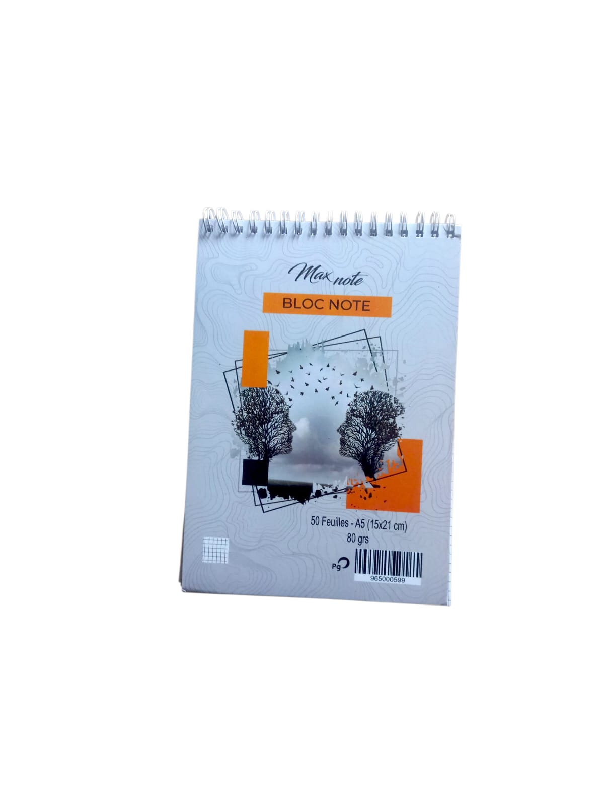 BLOC NOTE A5 5X5 A/SPIRAL MAX NOTE 80G (50F)