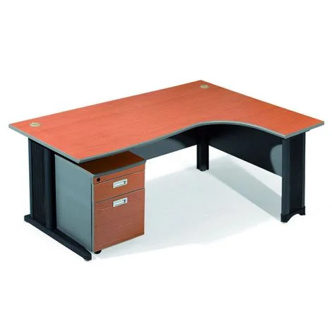 Bureau En Bois + Caisse Et Retour 1800x840x760