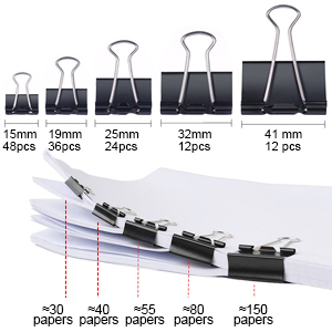 BOITE DE PINCE A CLIPS  25MM EN METAL DE 12PCS
