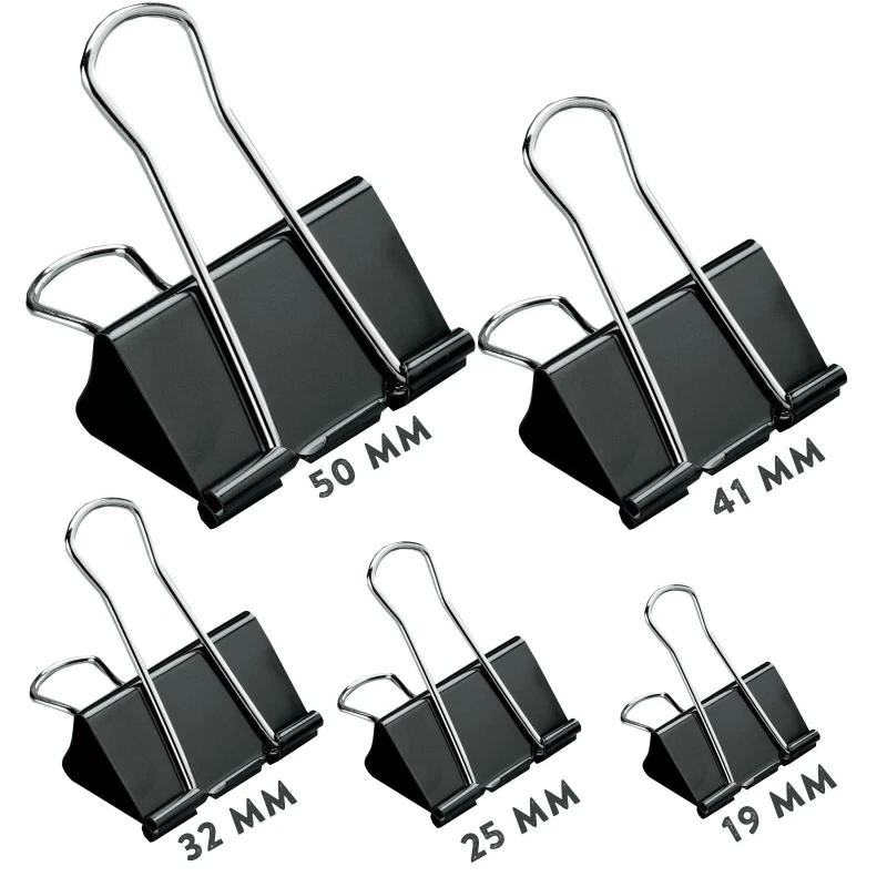 BOITE DE PINCE A CLIPS  25MM EN METAL DE 12PCS - vue 3