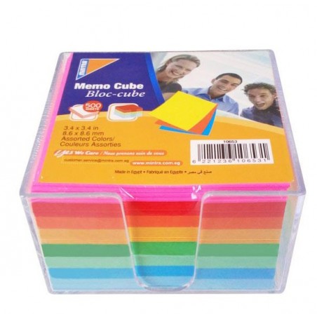 BLOC CUBE COULEUR AVEC SOCLE EN PLEXIGLACE (500F)
