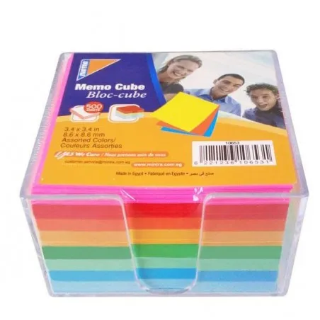 BLOC CUBE COULEUR AVEC SOCLE EN PLEXIGLACE (500F)