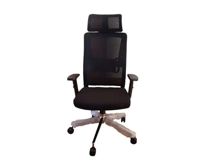 Fauteuil Secretaire En Tissu Noir Branche En Nylon Ref: Am08b