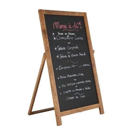 Tableau D'affichage En Bois Menu Restaurant100x67cm