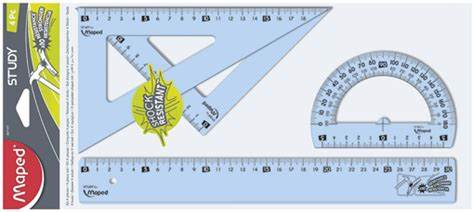 ENSEMBLE GEOMETRIQUE 4P MAPED 897147 FLEXIBLE