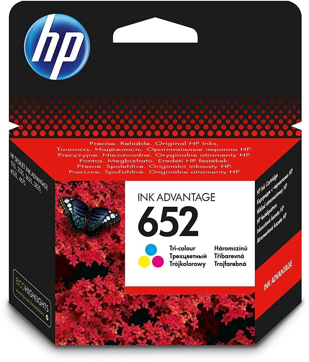 Cartouche HP 652 F6v24ae Couleur