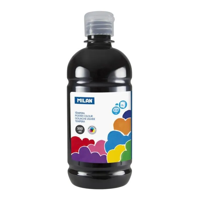 Gouache Acrylique 500ml Milan Noir