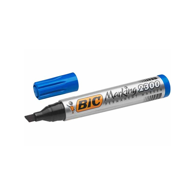 MARQUEUR PERMANENT BIC 2300 BISEAUTE BLEU