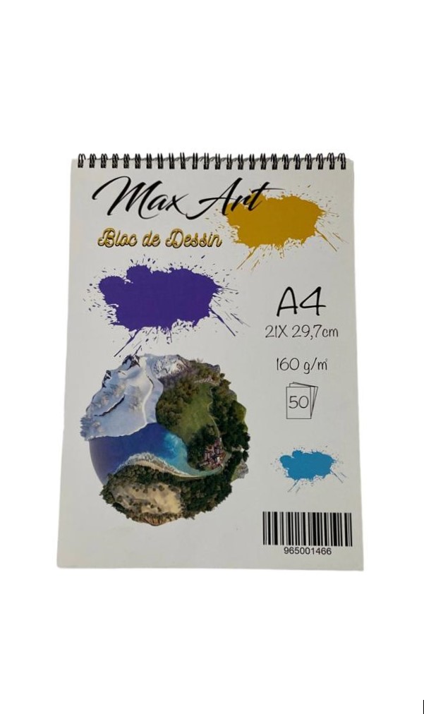 BLOC DESSIN A4 160G MAX ART (50F)