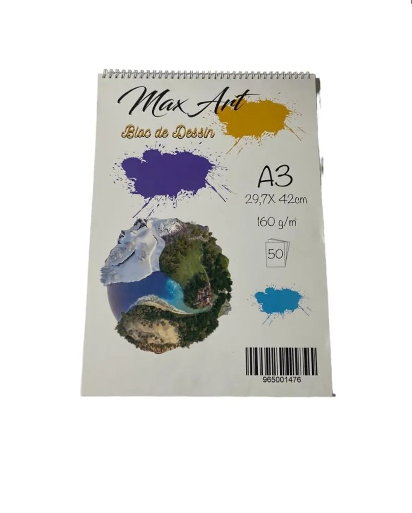 Bloc Dessin A3 160g Max Art (50f)