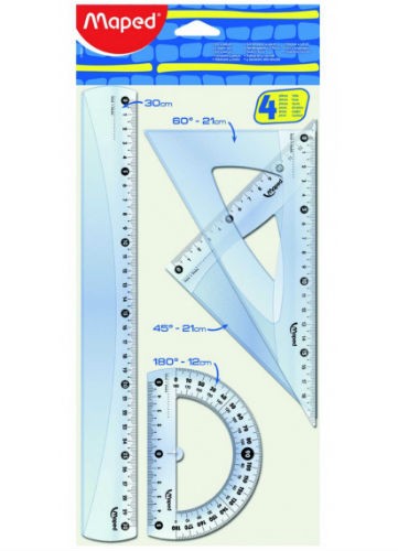 ENSEMBLE GEOMETRIQUE 30CM MAPED CRISTAL 4PCS 242830