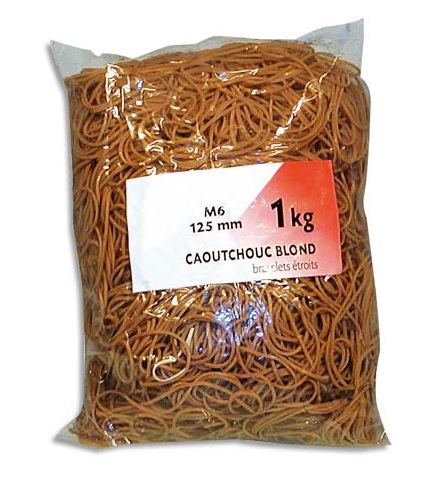 SACHET DE BRACELET ELASTIQUE CAOUTCHOU 120X3MM 320G DUVRA