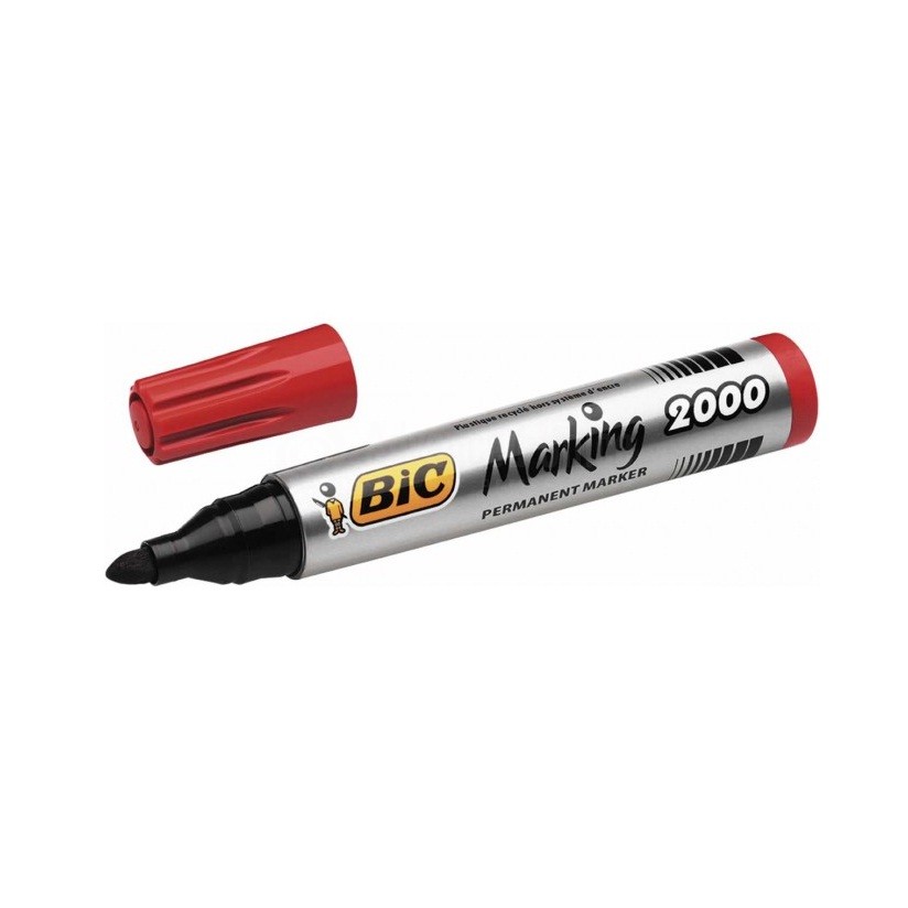 MARQUEUR PERMANENT BIC 2000 ROUGE