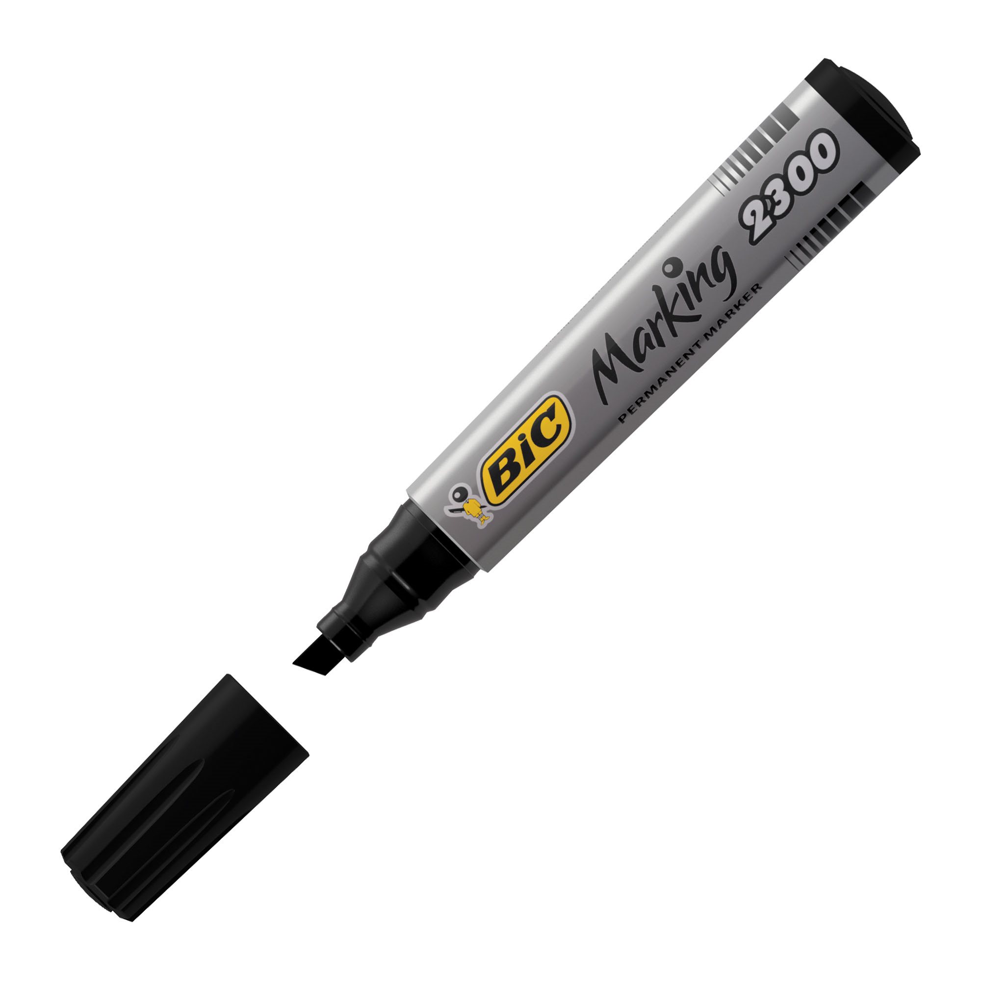 MARQUEUR PERMANENT BIC 2300 BISEAUTE NOIR