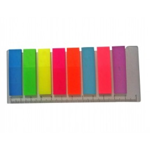 MARQUE PAGE FANTASTIC 12X45MM INDEX FLUO DIFF CLR PQT DE 8 - vue 3
