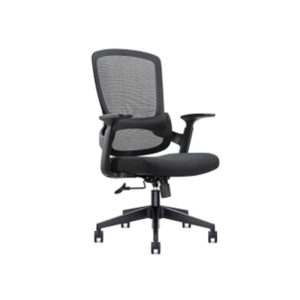 FAUTEUIL DE DIRECTEUR EN TISSU NOIR REF 6246B