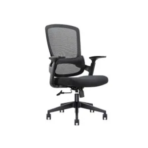 Fauteuil De Directeur En Tissu Noir Ref 6246b