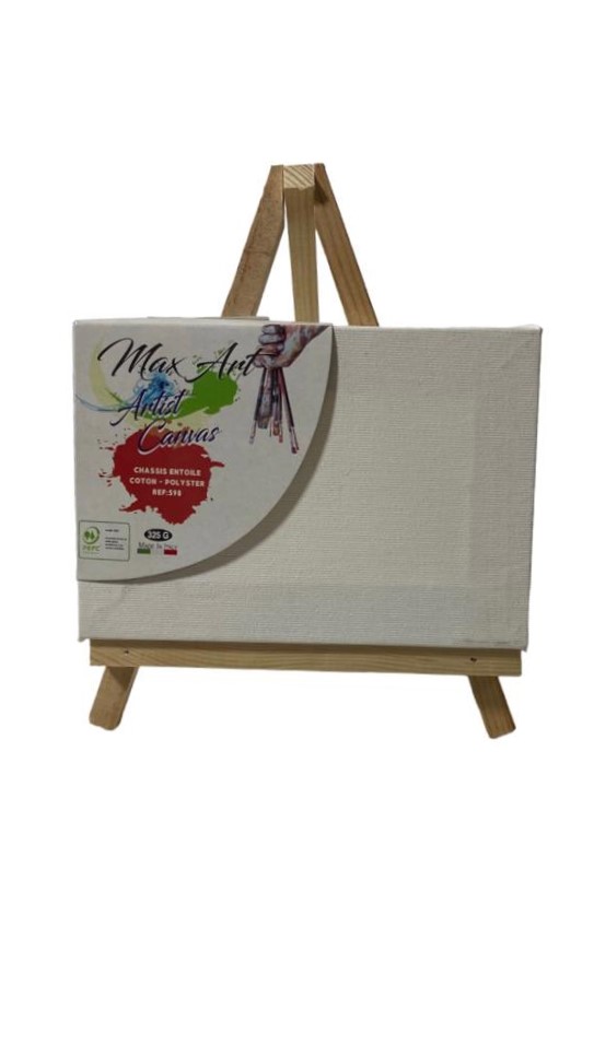 MINI CHEVALET AVEC CHASSIS TOILE 13X18CM MAX ART