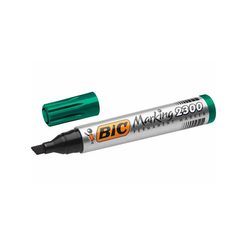 MARQUEUR PERMANENT BIC 2300 BISEAUTE VERT