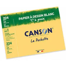 Papier Canson Blanc 224g A4 Sicopa/Rtte