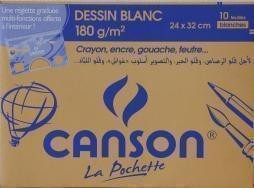PAPIER CANSON BLANC 180G 24X32  SICOPA (PQ DE 10F) - vue 4