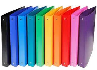 Classeur 3ax En Plastique Avec Pochette Ft:33x26 Dos:4cm