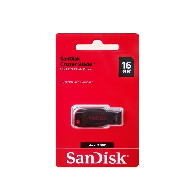 CLE USB (16GB) SANDISK EN PLASTIQUE NOIR 2.0