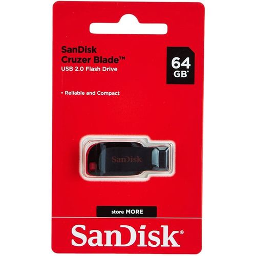 CLE USB (64GB) SANDISK EN PLASTIQUE NOIR 2.0