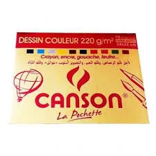 Papier Canson Couleur 150g 24x32 10f Sicopa