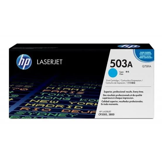 Toner HP Q7581a Origine Laserjet 3800 Cyan