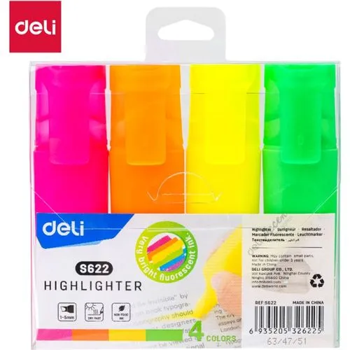 FLUORESCENT DELI  (POCHETTE DE 4PCS)