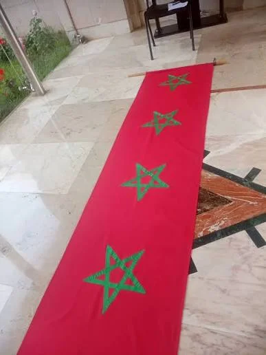Rouleau De Drapeau Avec Etoile