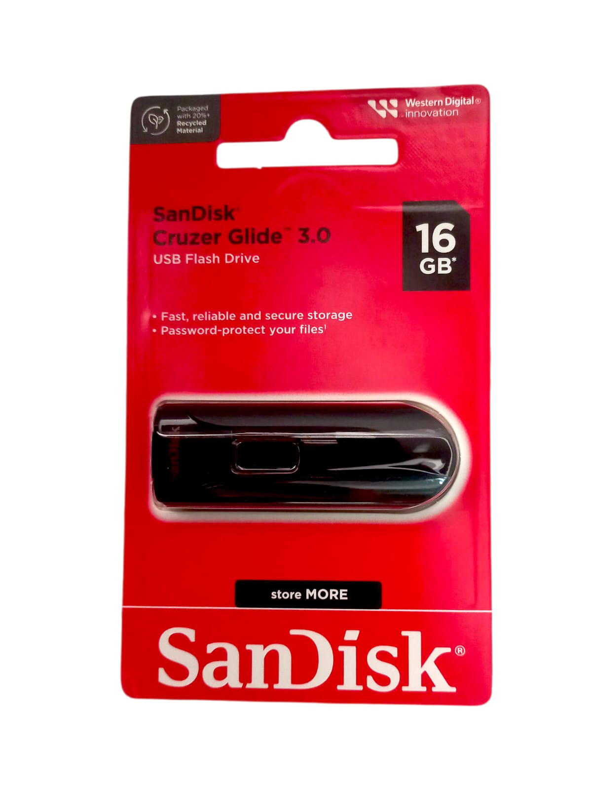 CLE USB (16GB) SANDISK EN PLASTIQUE 3.0 NOIR CRUZER GLIDE