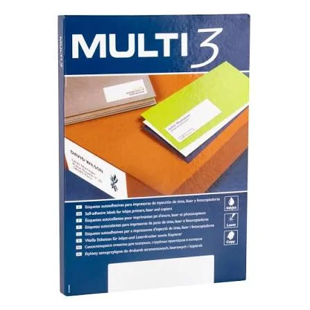 Etiquette Laser Adhesive 105x37mm Multi3 04708 (pq De 100f)