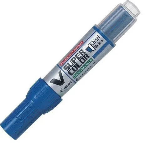 MARQUEUR PERMANENT RECHARGEABLE PILOT V SUPER COLOR BLEU