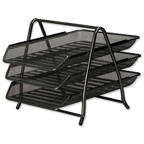 Ensemble Corbeille A Courrier 3 Etages Avec 5 Pcs En Metal 981-6