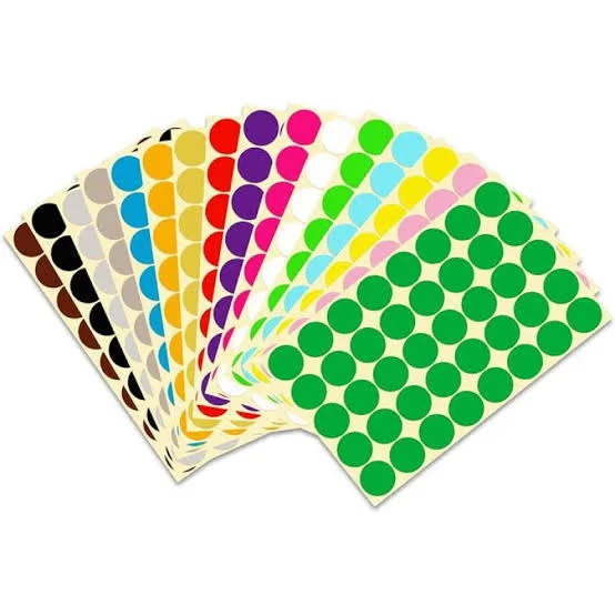 Etiquette Rond Pochette Couleur