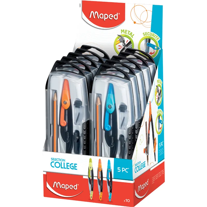 Compas Maped Metal Coffret De 5 Pcs 536955