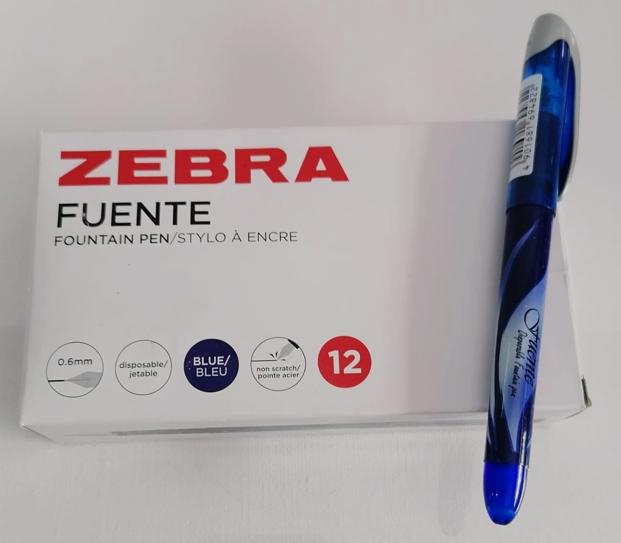 STYLO A PLUME ZEBRA FUENTA BLEU