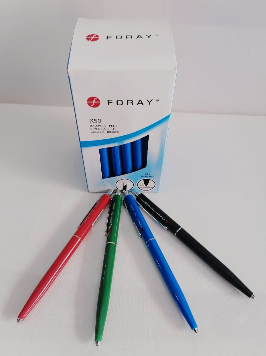 STYLO RETRACTABLE FORAY DIFF COULEUR